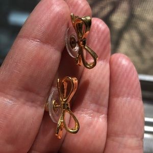 Kate spade gold bow earrings